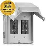 Suraielec Outdoor Electrical Outlet Box, Dual 20 Amp - Knockouts, Grey. Fixed Price $58.10.