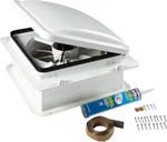 10-BLADE, 14" Rv Rooftop Vent Exhaust Fan With Lid, Four Speeds, Push-button. Fixed Price $198.99.