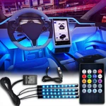 4PC Led Car Suv Interior Decor Neon Atmosphere Rgb Light Strip Music Control. Fixed Price $15.99.