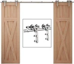 Ccjh 5FT-20FT Stainless Steel Sliding Barn Door Hardware Kit Track For Wood. Fixed Price $96.99.