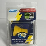 Camco 55338 Powergrip 30 Amp 4-PRONG Generator Adapter , Yellow. Fixed Price $12.99.