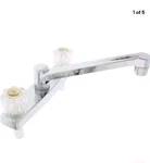 Road & Home Chrome Double Handle Low-arc Kitchen Faucet With Deck Plate RVP121. Fixed Price $19.99.