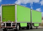 1/64 Dcp Lime Green 28' Wabash Dry Van Pup Trailer Set. Fixed Price $84.99.