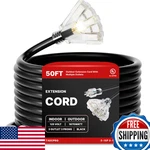 Txecpro 50 Ft 10/3 Gauge Outdoor Extension Cord Multiple Outlets Light. Fixed Price $110.23.