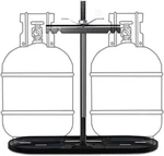 Rv Dual Propane Tank Cylinder Rack For Camper And Travel Trailer 20LB Tan.... Fixed Price $38.42.