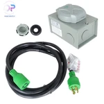 Amp Generator Cord 15FT And Power Inlet Box Waterproof Combo Kit Nema L14-30. Fixed Price $55.12.