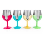 Camco Life Is Better At The Campsite Wine Tumbler Set 4-PACK 53068. Fixed Price $66.15.