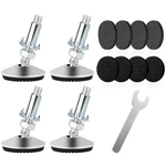 Tahikem M10 Thread, 2" Base Dia & Bolts Length, Silver Swivel Leg Levelers. Fixed Price $20.00.