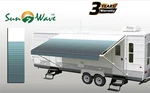 Sunwave Rv Awning Replacement Fabric 17' (actual Width 16'2") Teal Green Stripe. Fixed Price $118.00.