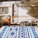 Outdoor Rugs Patio Camping Waterproof - 9X12 Plastic Straw Portable Fo. Fixed Price $86.36.