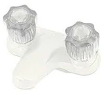 American Brass U-YJW77W-E 4IN Plstc Lav W/ Cry Hdls Wht. Fixed Price $26.95.