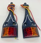 Pair - Kaper Ii Led Amber/red Fender Lights W/wire Guard 2 Diode Trailer. Fixed Price $15.99.