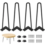 Genius Iron Hairpin Table Legs 16IN 3/8" Solid Metal Steel Firm Welding Home Diy. Fixed Price $24.02.