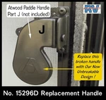 Atwood Style Rv Camper Interior Screen Door Handle. Fits 10-15296A, Our Part. Fixed Price $20.99.