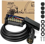 Nilight Heavy Duty Way Inline Trailer Plug 8 Feet Connector Cable 7PIN Rv. Fixed Price $42.95.