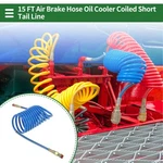 15 Feet Air Brake Hose Cooler Coiled Short Tail Line 12 Circle Blue. Fixed Price $38.49.