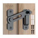 2PCS Barn Door Lock, 180 Degree Flip Sliding Latches, Gate Black. Fixed Price $11.99.