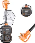 Geargo Rv Surge Protector 30AMP W/smart Led Display 12000J Circuit Analyzer Plug. Fixed Price $52.79.