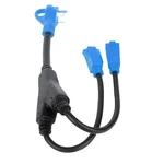 30 Amp To (2) 15 Female Receptacle Rv Y Split Power Cord Adapter. Fixed Price $23.79.