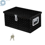Black Aluminum Truck Tool Box Trailer Storage W/ Lock 20" 12" 9.5". Fixed Price $61.05.