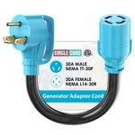 Circlecord Nema To Adapter Cord, Amp TT-30P/L14-30R, Blue. Fixed Price $31.70.