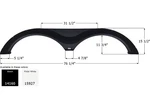 Icon 14160 Keystone Tandem Fender Skirt FS4160 - Black. Fixed Price $239.48.