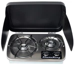 Lp Gas Drop-in 2 Burner Rv Cooktop Stove Stainless Steel Includes Cover. Fixed Price $119.95.