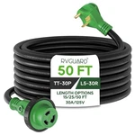 Power Extension Cord 50 Foot 30 Amp Led Indicator Green Rvguard Heavy Duty. Fixed Price $154.99.