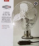 Roadpro 12-VOLT 2-SPEED Metal Fan Heavy-duty, Mountable, Chrome RP-1179. Fixed Price $24.95.