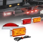 4PC 2.5" Amber Red Led Trailer Marker Light Chrome Bezel Dot Fmvss 108 Sae P2PC. Fixed Price $19.99.