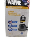 Wayne Multi-use PUMP-1/3 Hp, 2600 Gallons Per HOUR-57738-WYN1-BOX Damage. Fixed Price $89.95.