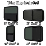 Rv Window 30/24/12"WX 20/22/15"H Tinted Slide Camper W/trim Ring & Screen. Fixed Price $86.95.