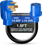 Nema 14-50P L14-30R Generator Transfer Switch Adapter Cord, 50A Male 30A. Fixed Price $44.74.
