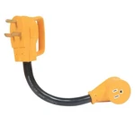 Camco Powergrip Rv Two-plug 15-AMP To Single 30-AMP Adapter Receptacle 125V. Fixed Price $19.94.