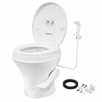 Seaflo Rv Toilet With Sprayer Attachment White, 18.4 Residential Height, Gr.... Fixed Price $384.32.