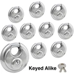 Master (10) Keyed Alike Stainless Steel Multi Purpose Padlocks 40KA-10. Fixed Price $155.98.