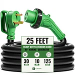 Amp Generator Extension Cord 25 Ft, TT-30P L5-30R Twist Lock, Led Power.... Fixed Price $81.74.