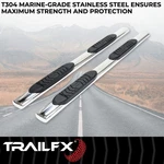 Trail Fx A7037S 5" Oval Straight Polished Step Bar For Silverado/sierra Trucks. Fixed Price $482.13.