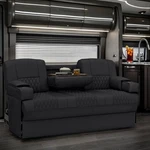 Qualitex Gravitas Sl With Console Rv Sofa Bed, 74" Wide, Black. Fixed Price $2119.00.