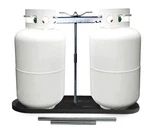 Rvpnr Dual Propane Tank Mounting Rack 23 5/8" Wide By 1/2" Deep, Black. Fixed Price $56.84.
