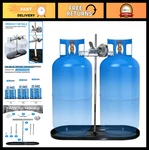 Dual Propane Tank Mounting Rack With Locking Device For 20LB, 30LB, 40LB Rv. Fixed Price $95.99.