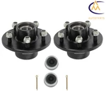 2PCS Pre-greased Trailer Hub Kit Bolt On 4-1/2 Inch Circle For 3500 Lbs Axles. Fixed Price $49.24.