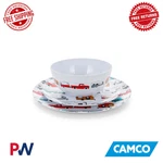 Camco Libatc Salad Plate Rv Pattern Logo Melamine Bulk 53223. Fixed Price $26.61.