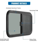 Pack Horizontal Rv Windows, 24" X 20" Tinted Sliding With Net.... Fixed Price $203.47.