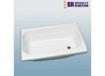 Bathtub 24X32 Inch Rectangular Right Hand Drain White Textured Floor. Fixed Price $177.96.