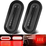 2PCS 6" Inch Smoked Lens Oval Red 52 Leds Trailer Boat Light. Fixed Price $52.59.