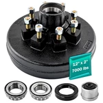 Jadode Trailer Brake Drum 12"X2" Heavy Duty 8 On 6.5" For 7000 Lbs Axle. Fixed Price $79.49.