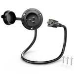 Roypow 15A 125V Waterproof Rv Power Inlet Outlet Box With 18IN Cord. Fixed Price $19.99.