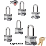 Master Padlock Six (6) Keyed Alike Locks 3NKALF-6 W/bump Stop Technology. Fixed Price $77.74.
