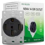 Nema 14-50R Ev Outlet, Amp Receptacle, Highly Flame-retardant And Durable,.... Fixed Price $27.81.